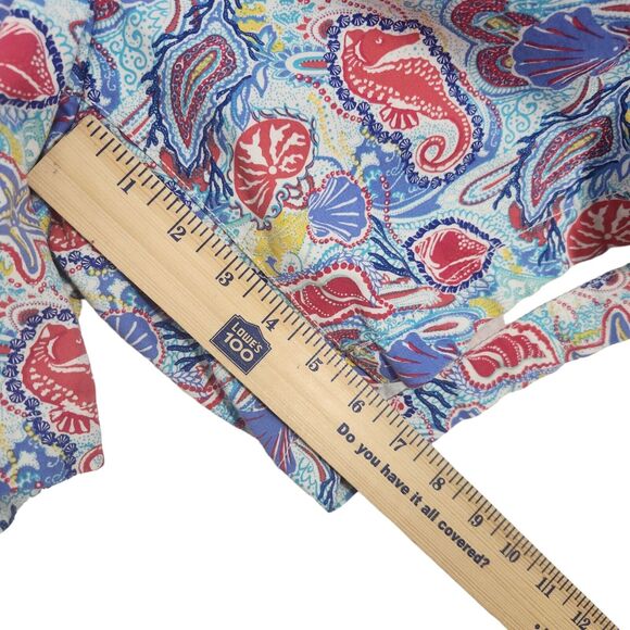 TALBOTS SZ 10 THE WEEKEND SHORTS CHINO COLORFUL COASTAL BEACH SEA LIFE BERMUDA - Picture 5 of 5